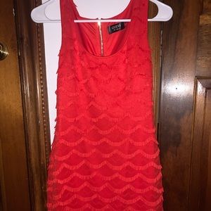 Guess - frilly bright orange dress
